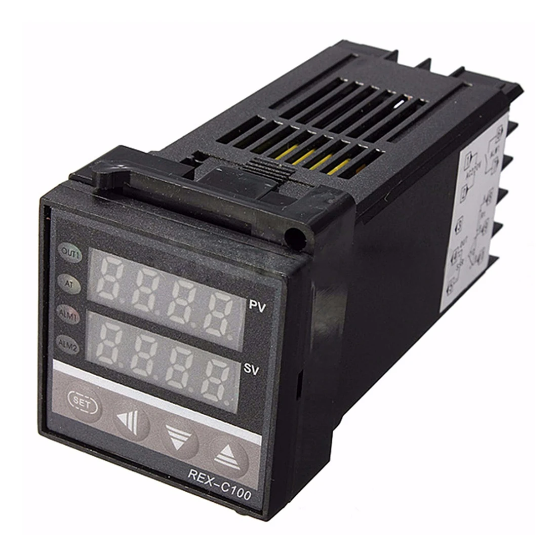 Kopen Digitale 220V Pid REX C100 Temperatuur Controller + Max.40A Ssr + K Thermokoppel, Pid Controller Set + Koellichaam