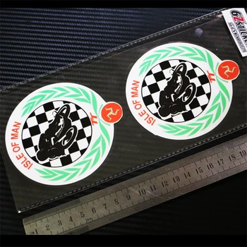 

sixsub ISLE OF MAN TT Races x2 classic motorbike motorsport moto cars Reflective stickers decals waterproof sunscreen