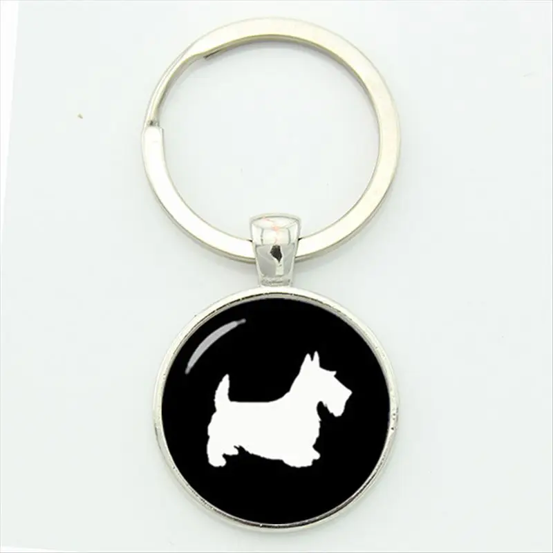 TAFREE Cute Dachshund key chain vintage minimalist hound silhouette art keychain lovely dog profile picture jewelry KC354 - Цвет: KC504