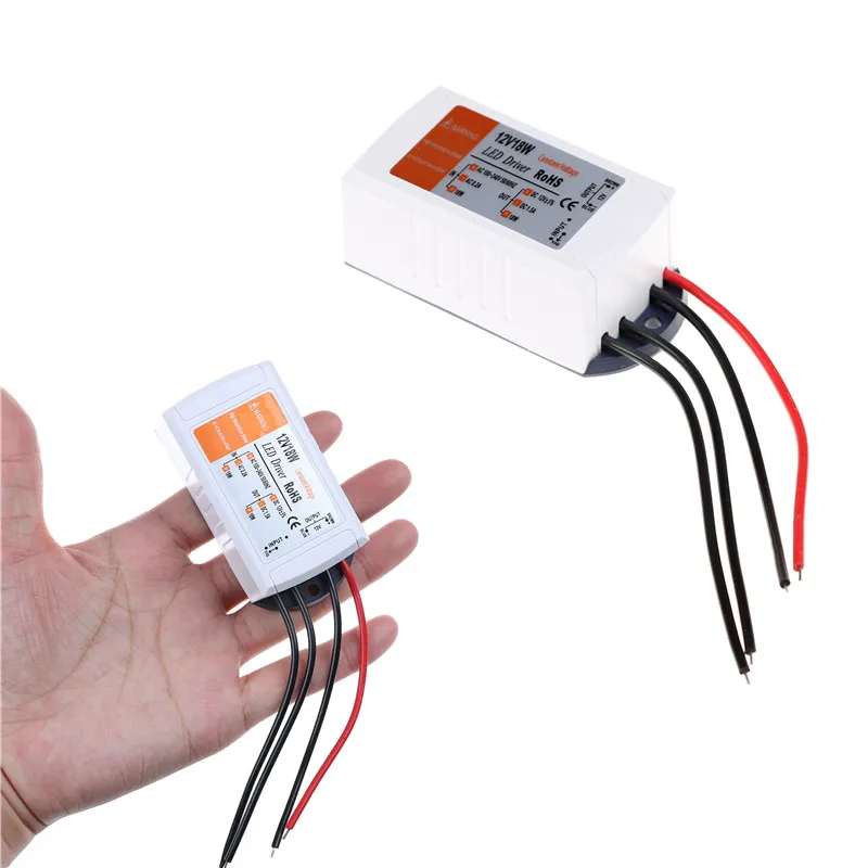 Переключатель мощности, трансформатор 220V к DC 12V 18W адаптер преобразователя питания для светодиодной ленты