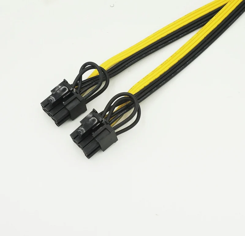 10 шт./лот бесплатная доставка 6 контактный PCI E до 2*8(6 + 2) сплиттер удлинитель 18AWG