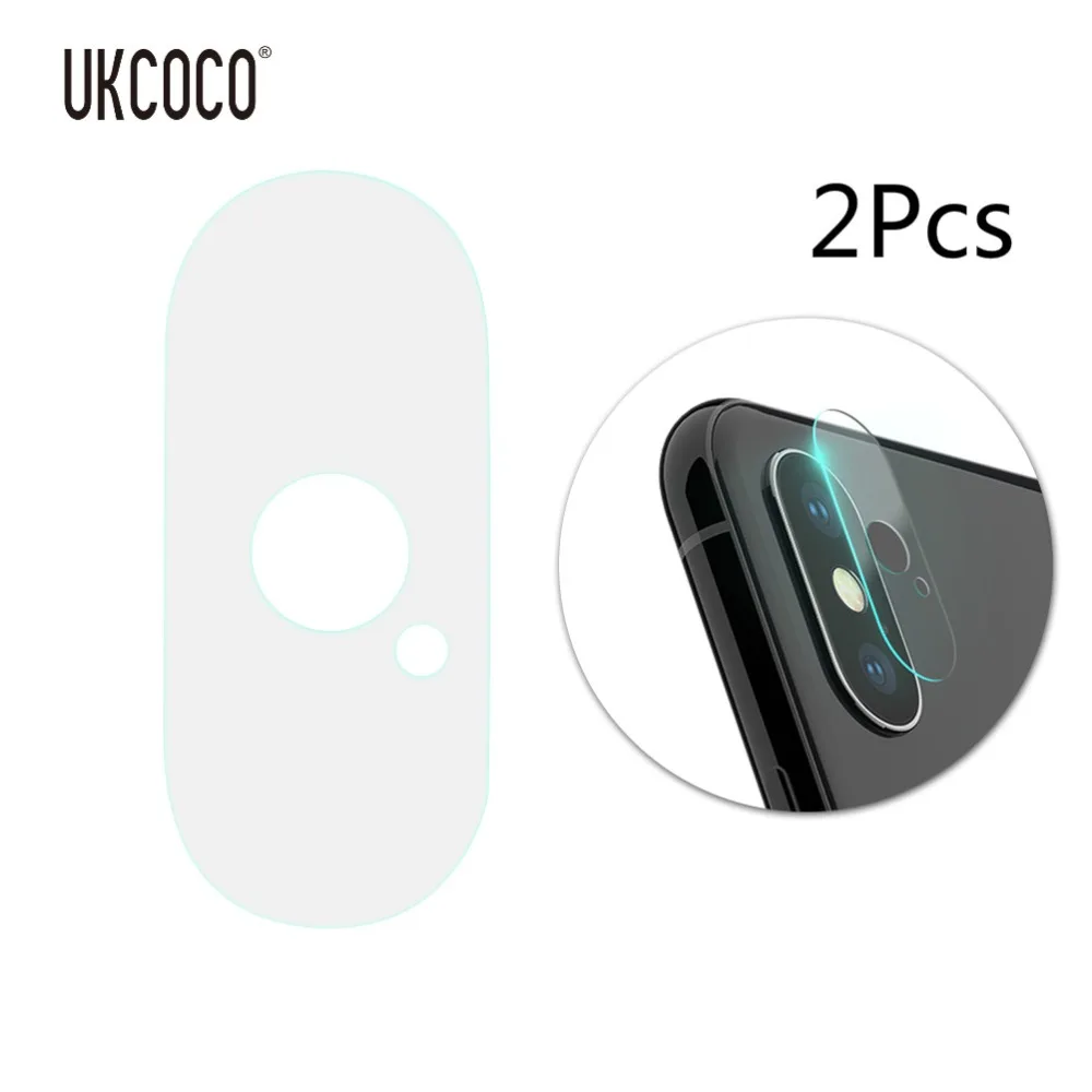 UKCOCO 2 Pcs Camera Lens Protector For iPhone X Tempered Camera Glass