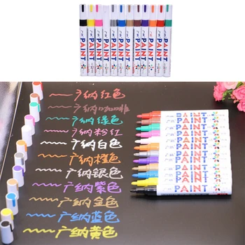 

1PC 12 Colors eco-friendly Paint marker pen permanent markers Fine Point Permanent Marker