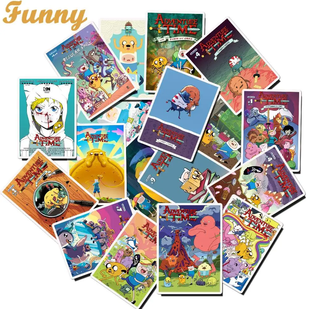 

25Pcs/Lot Cartoon Adventure Time Stickers Anime For Laptop Motorcycle Skateboard Luggage Decal Toy DIY Sticker