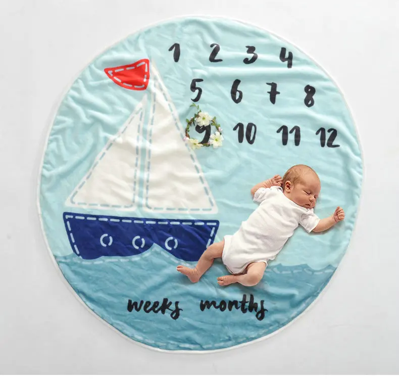 

NEW BABY Blanket Diameter 95CM Milestone Blanket As Month To Month Photography Props Newborn Photography Props AKX03