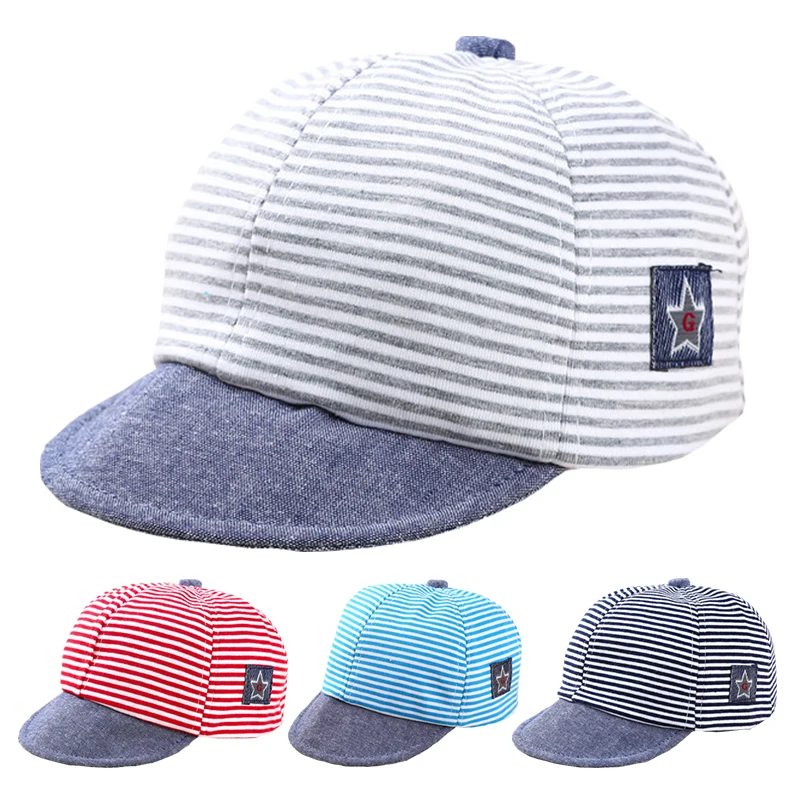 

Striped Design Baby Hat Baseball Cap Cute Cotton For 6-20 Months Baby Boys Girls Summer Sun Hat Spring Autumn Peaked Cap