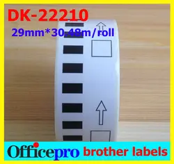 5 Rolls Brother DK-22210 DK22210 DK-2210 DK2210 свободно послать одну черный пластиковый картридж