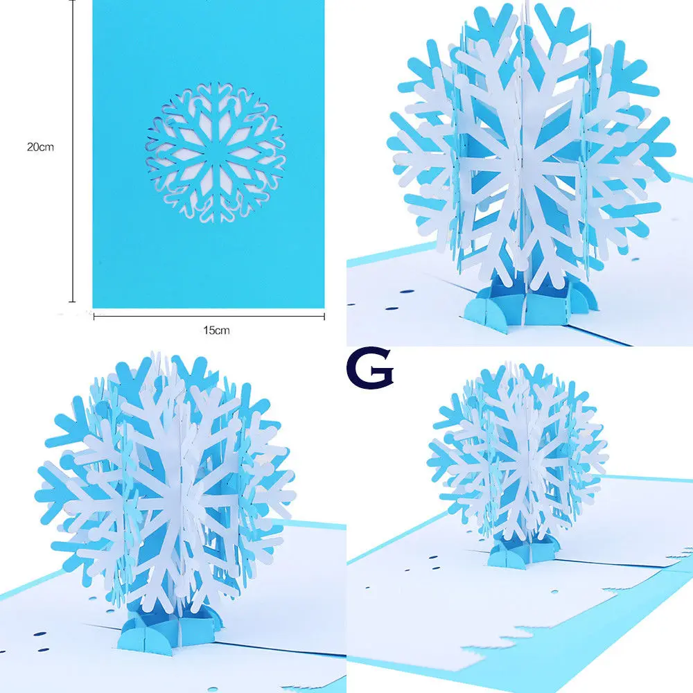3D всплывающие поздравительные открытки Свадьба День рождения День Святого Валентина Юбилей Рождество - Цвет: G