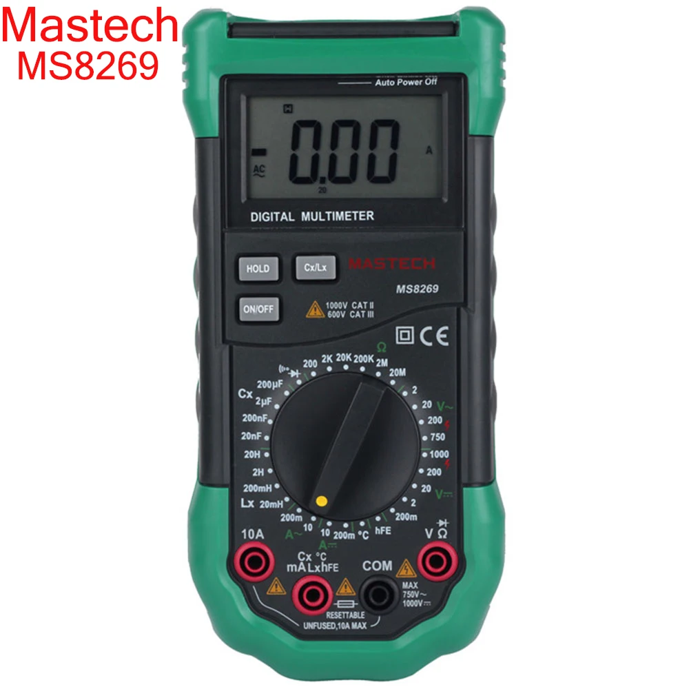 

Mastech brand MS8269 3 1/2 Digital Multimeter AC/DC Voltage Current Resistance Capacitance LCR Meter Temperature Inductance Test