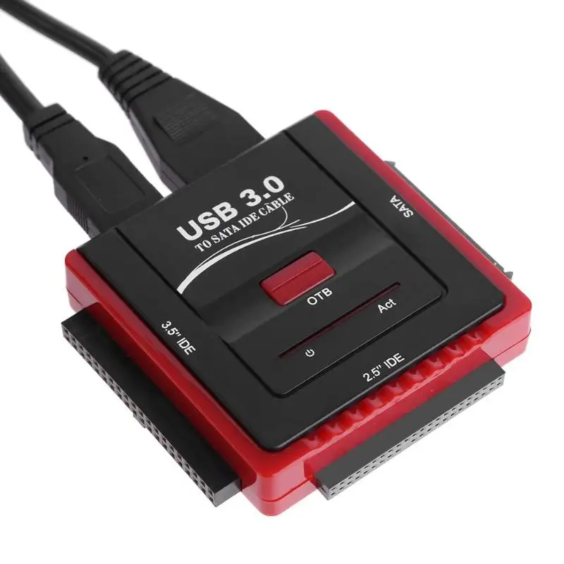 USB 3,0 до 2," 3,5" SATA IDE HDD жесткий диск конвертер USB3.0 до 5,2" IDE CDROM DVDROM 1 SATA до 2 IDE адаптер клонирования данных