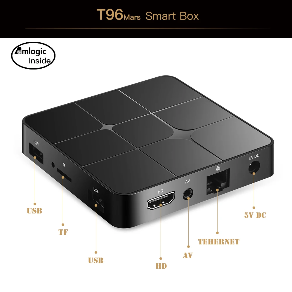 T96 MARS Android 7.1 TV BOX 2GB RAM 16GB ROM Amlogic S905W 2.4G WiFi Bluetooth Media Player 4K HD Smart Set Top Box vs X96 mini