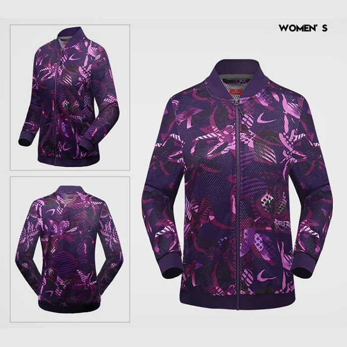 Women Purple Tectop мужские женские летние быстросохнущие трикотажные куртки для спорта на открытом воздухе, туризма, рыбалки, кемпинга, треккинга, женское флисовое пальто VA212 - Цвет: Women Purple