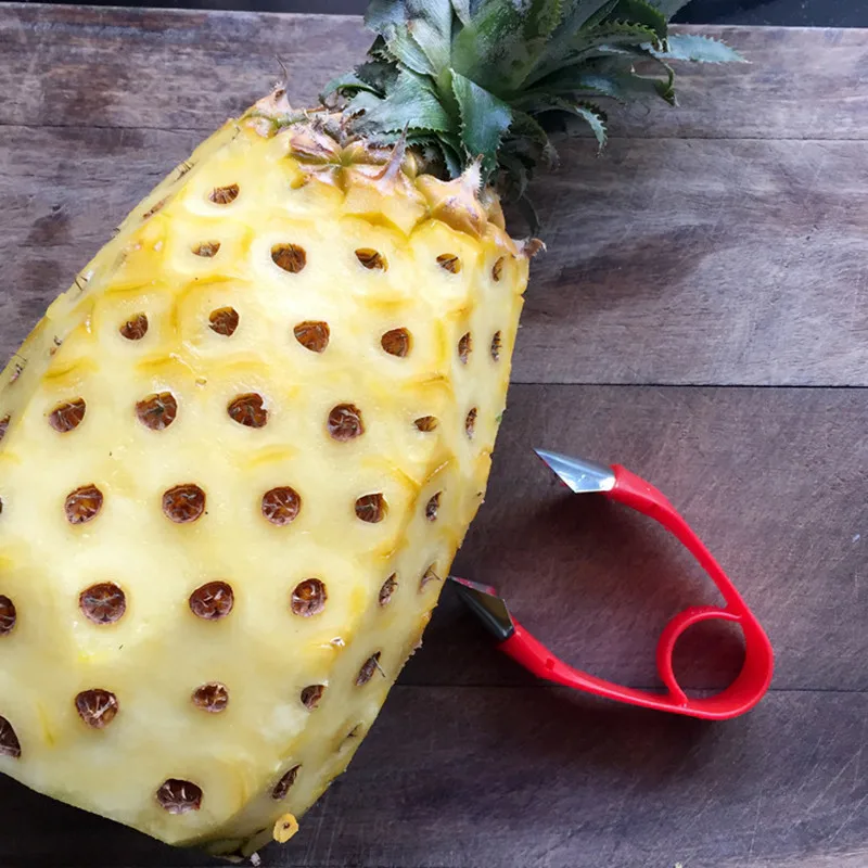 

Stainless Steel Pineapple Peeler Cutter Slicer Corer Peel Core Tool Pineapp le Eye Fruit Vegetable Kitchen Gadget