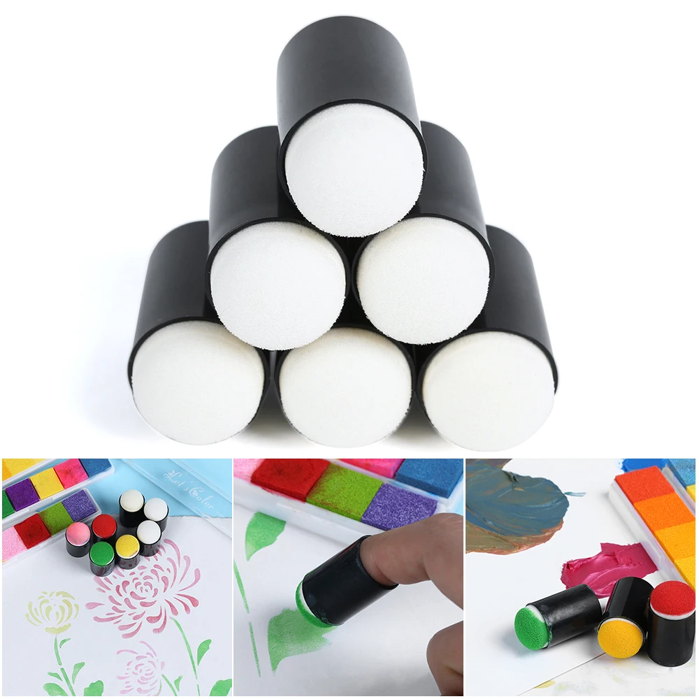 

2pcs New Sponge Daubers for Finger Daubers Sponger Foam Applying Ink chalk Inking Staining DIY Crafts Scrapbooking Painting Tool