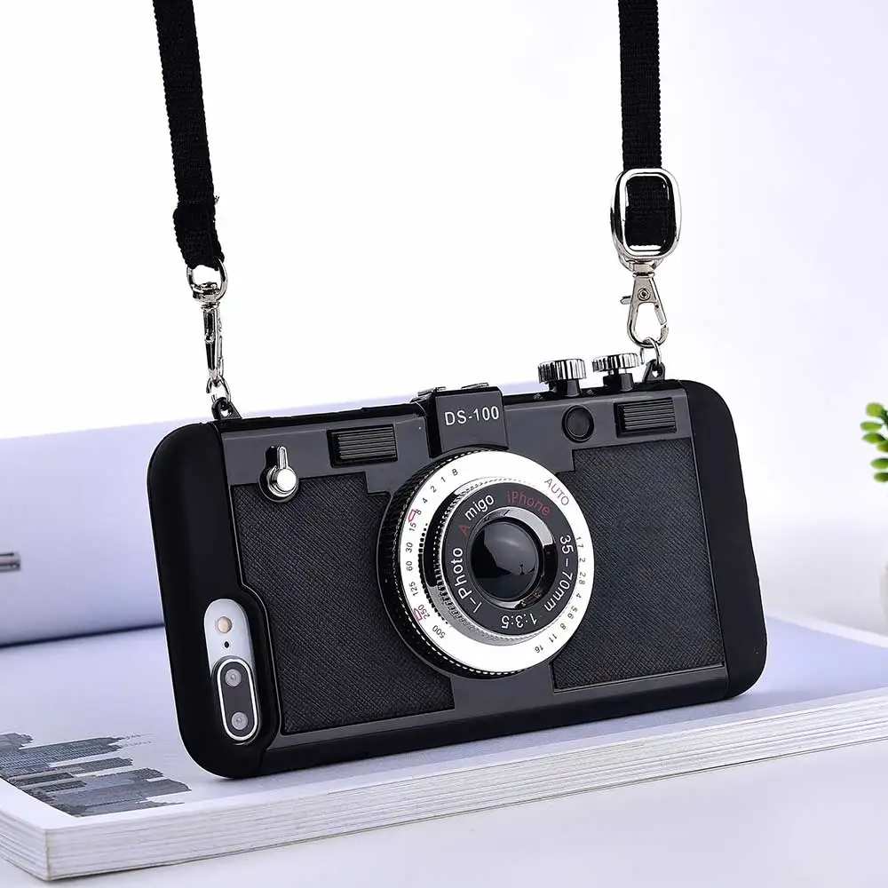 

Boucho For iPhone Xs MAX XR 3D Camera Style Pattern Shockproof Protective Phone Case Cover For iPhone X XS 5 5S SE 6 6S 7 8 Plus