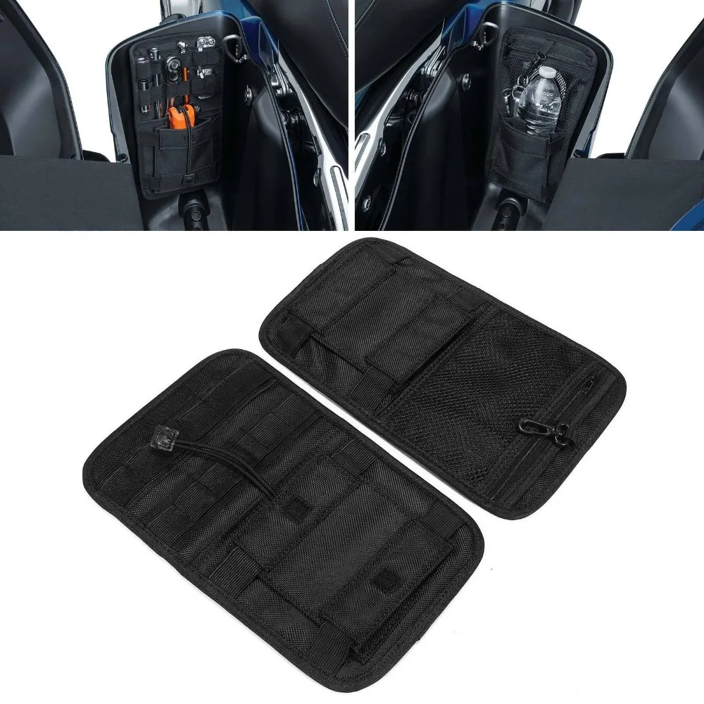 New Black Motorcycle Saddlebag Organizer Hard Bags Storage Side Tool Liner Bag For Harley