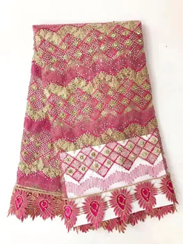 

wathet African Laces Fabrics Embroidered nigerian Guipure French Lace Fabric High-quality 2018 African French Net Lace Fabric J