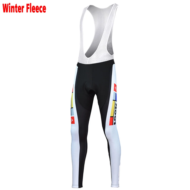 NEW Men's White & black long Pants cycling Bib trousers Winter Fleece & no Fleecec cycling
