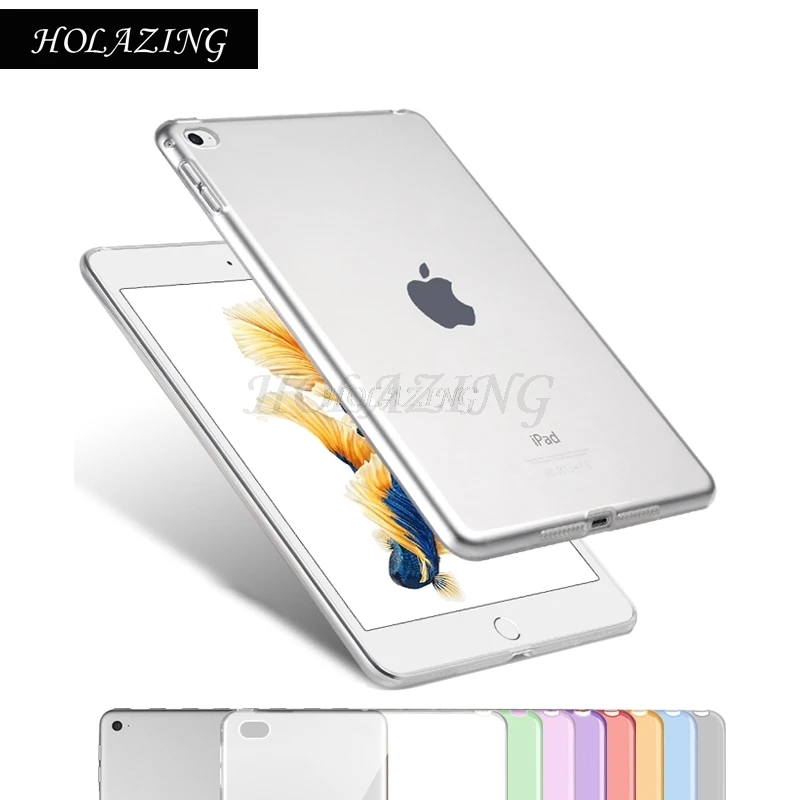 

Colorful Clear Transparent Gradient Soft Flexible Silicone TPU Case for iPad 2018 9.7 Anti-Scratch Translucent Cover Funda