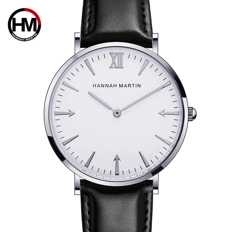

Hannah Martin Dropshipping Quartz Watch Men Creative Arrow Simple Fashion reloj hombre Leather Band Waterproof relogio masculino