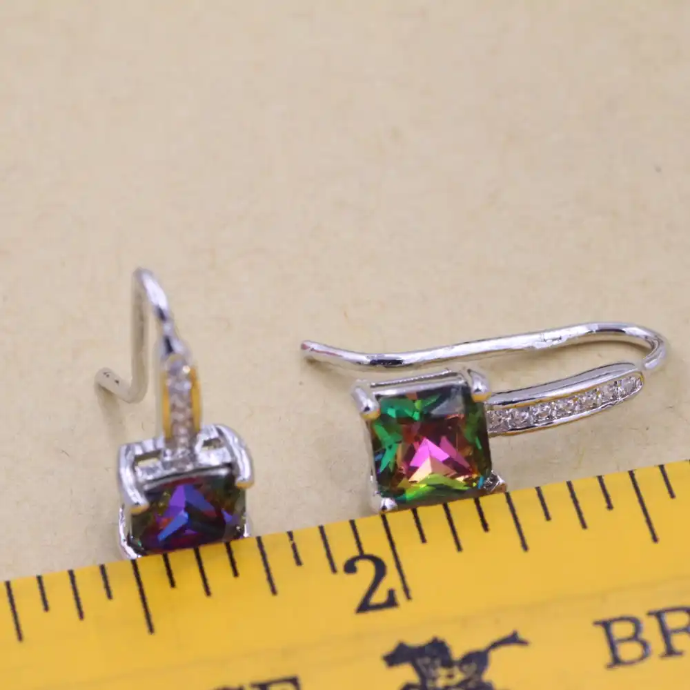 Женский деньги декор циркон серебряные серьги кольцо Женщины Серьги 7 цветов хрустальные серьги характер Шарм Серьги