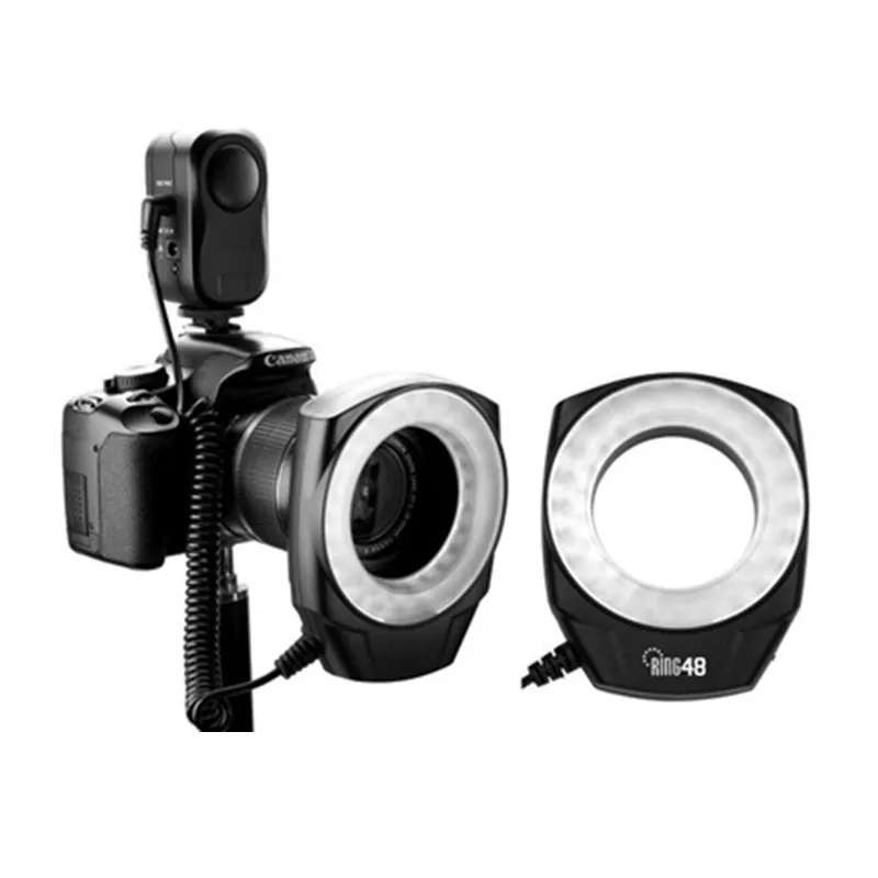 Godox макро светодиодная кольцесветильник вспышка кольцо 48 для Canon Nikon Pentax Olympus DSLR