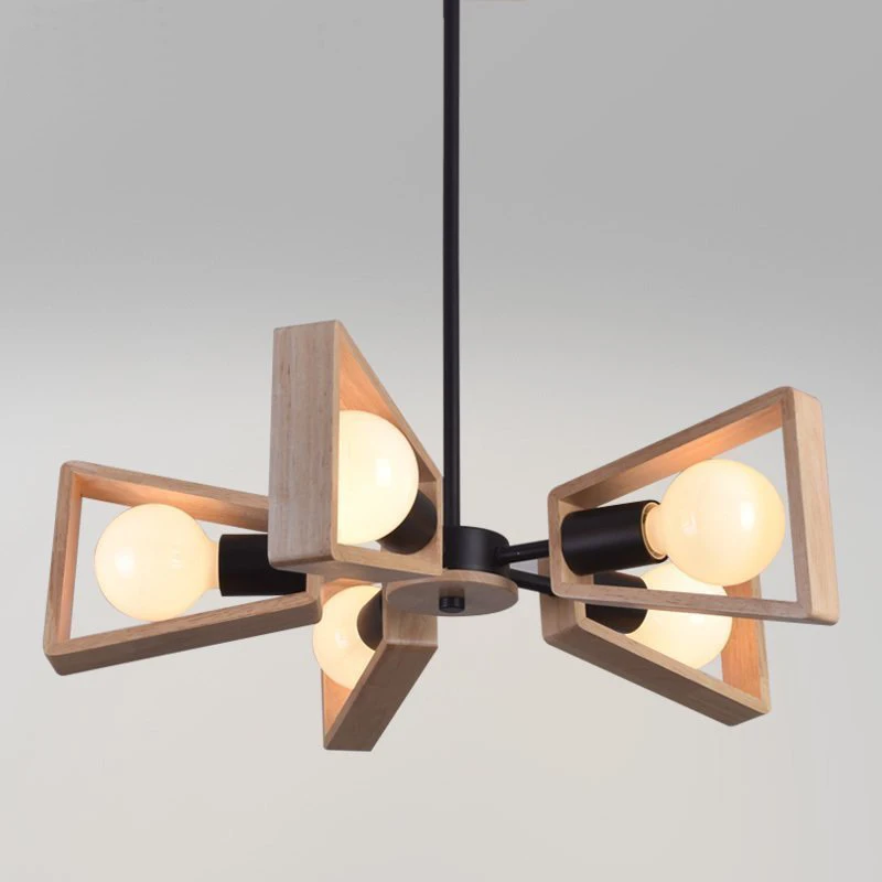 new Modern wood Pendant Light Nordic Style Suspension Luminaire Hanging Lamp Vintage Rustic Wood Lampshade| |