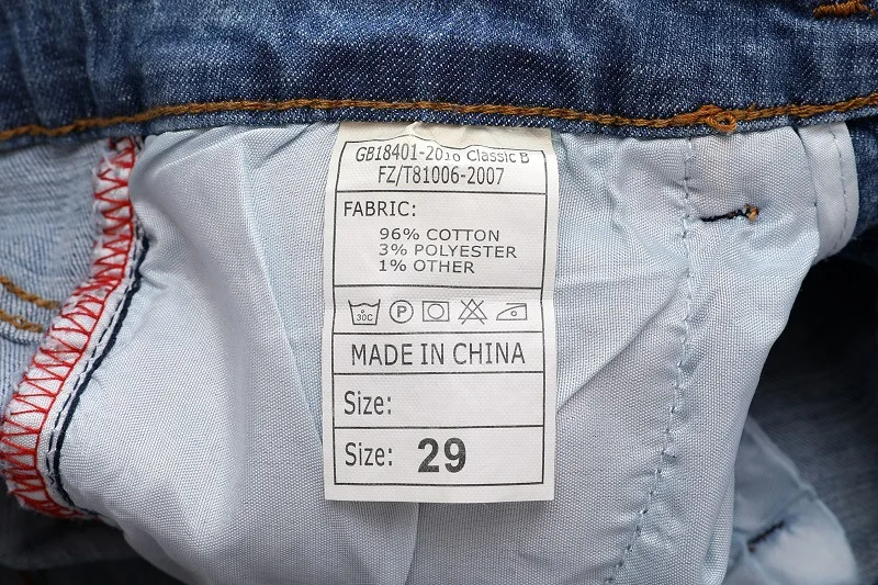 Famous TANGYAXUAN Brand Fashion Designer Jeans Men Straight Dark Blue Color Printed Mens Jeans Ripped Jeans,96% Cotton