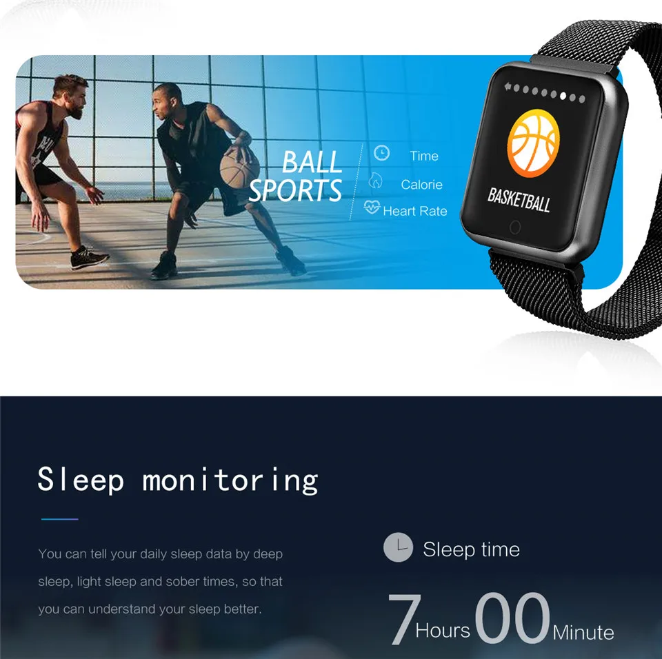 P68 Смарт-часы для мужчин и женщин кровяное давление кислородный монитор сердечного ритма спортивный трекер Smartwatch IP68 подключение IOS Android