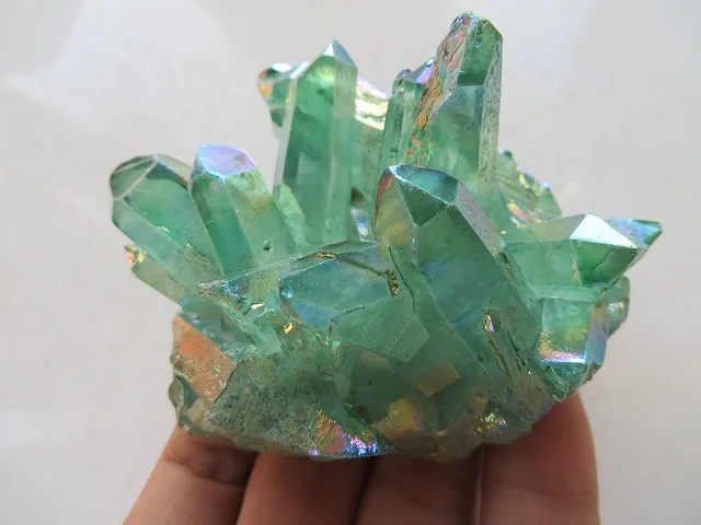 AA Natural Green QUARTZ CRYSTAL Titanium Crystal Cluster ...
