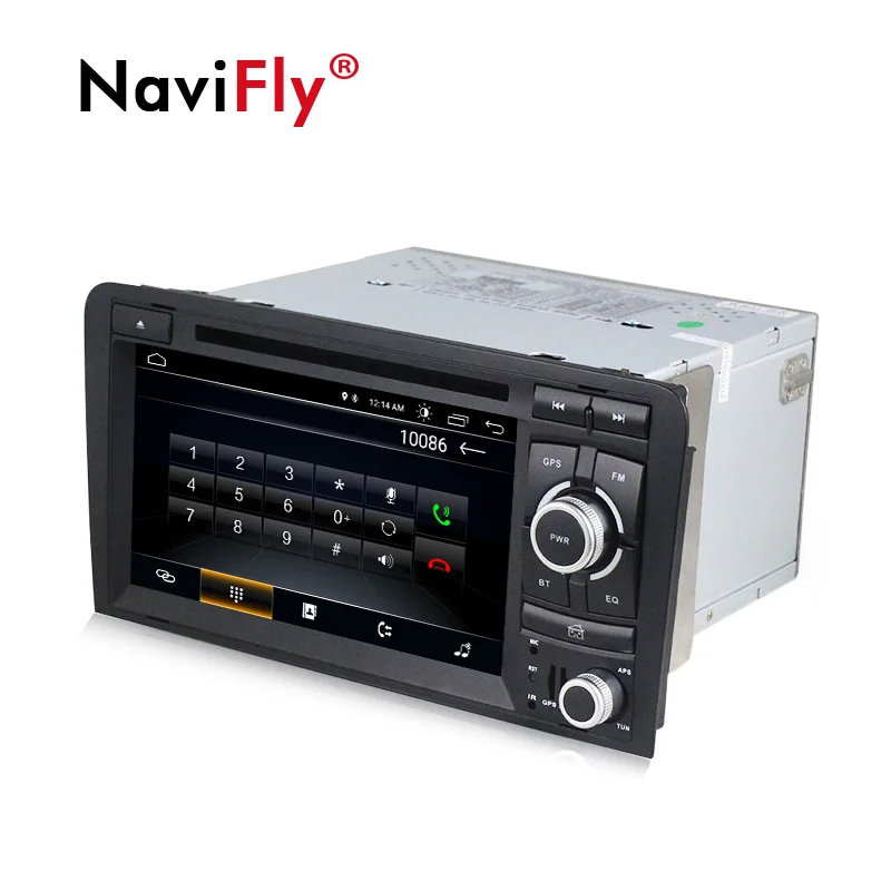 Sale NaviFly Android 8.1 Car dvd GPS Navigation for Audi A3 S3 2003-2013 Car radio multimedia aoturadio player Canbus HD 1024*600 3