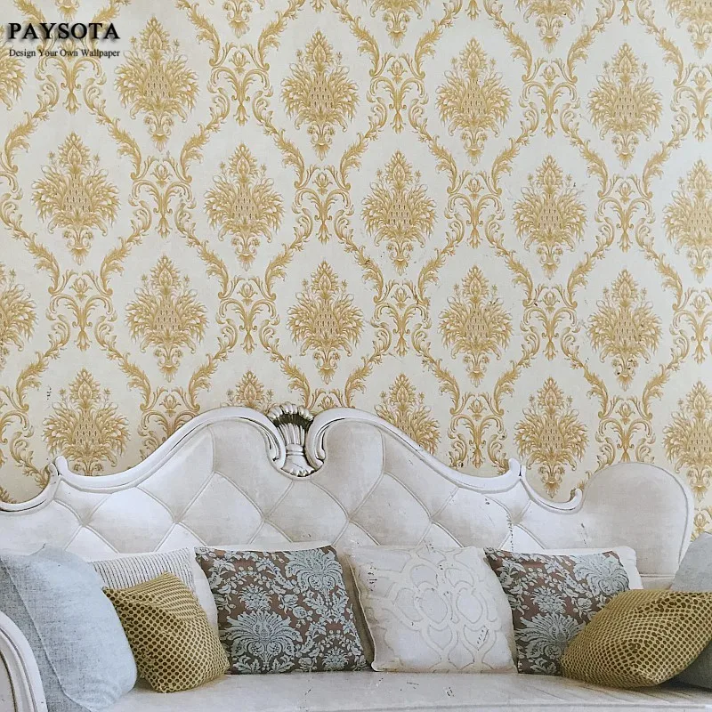 

PAYSOTA European Style Big Flower Wallpaper Living Room Bedroom TV Background Wall Paper Roll