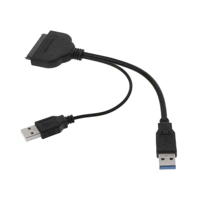 

Dual USB 3.0 to Sata Hard Disk Drive Adapter Cable HDD SSD Converter Wire Cord for 2.5 Inches Laptop Computer