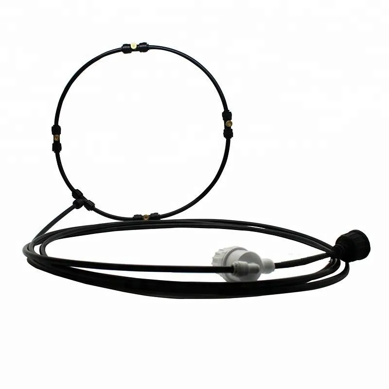 C086 Хит продаж Лето DIY вентилятор тумана кольцо собран на электрический вентилятор черный шланг латунь сопла