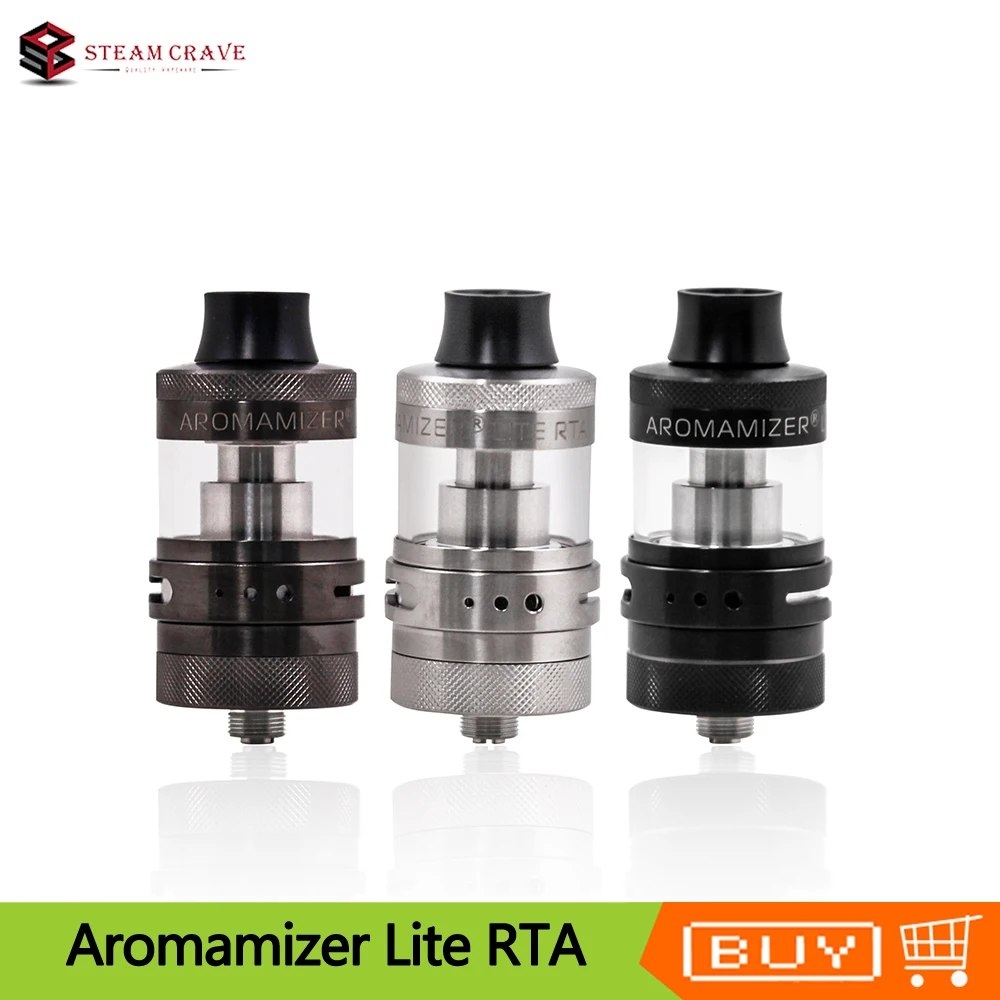 

Original Steam Crave Aromamizer Lite RTA 23mm 3.5ml & 4.5ml 2 AFC airhole options Single Coil RTA Atomizer VS Aromamzer RDTA V2