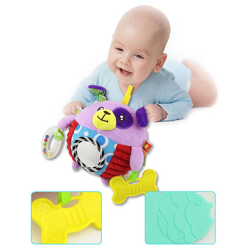 Детская игрушка-погремушка 0-12 месяцев, детский прорезыватель, звуковая бумага, Игрушки для раннего обучения, Детские милые животные, подвесные Мягкие плюшевые Подарочные игрушки