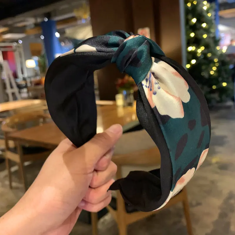 

Korean Cute Leopard Print Rabbit Ear Knotted Hair Band Hoop Fashion Hairband Head Acessories For Women