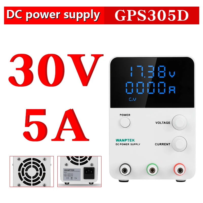 

GPS305D Wanptek Adjustable Laboratory Dc Power Supply Variable 30V 5A Regulated The Power Modul Digital Switching Power Supply