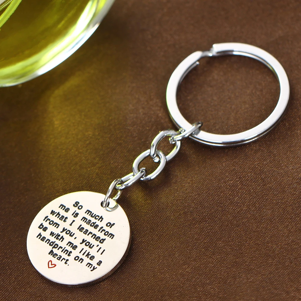 

So Much Of Me Is Made From What I Learned Charms Teachers Gifts Keyring Stainless Steel Keychain For Teacher School