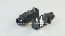 500 pcs 1 4 6 35mm Mono phone Jack Headphone Connector 2 conductor 3 contact through hole Right Angle Single Switch