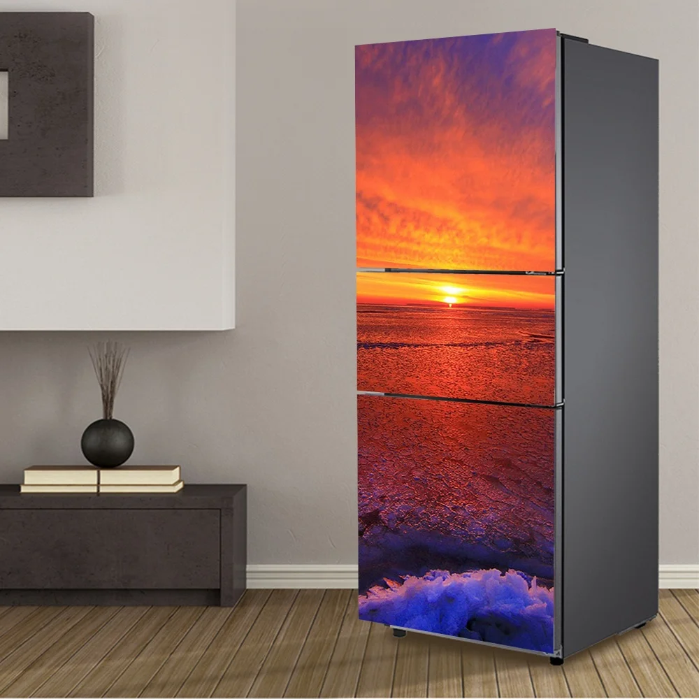 DIY Sunset Waterproof Self Adhesive Refrigerator Sticker Fridge door