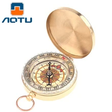 AOTU металл латунь карманные часы Стиль Кемпинг Компасы Открытый Инструменты Открытый Отдых Пеший Туризм Портативный латунь карман 329
