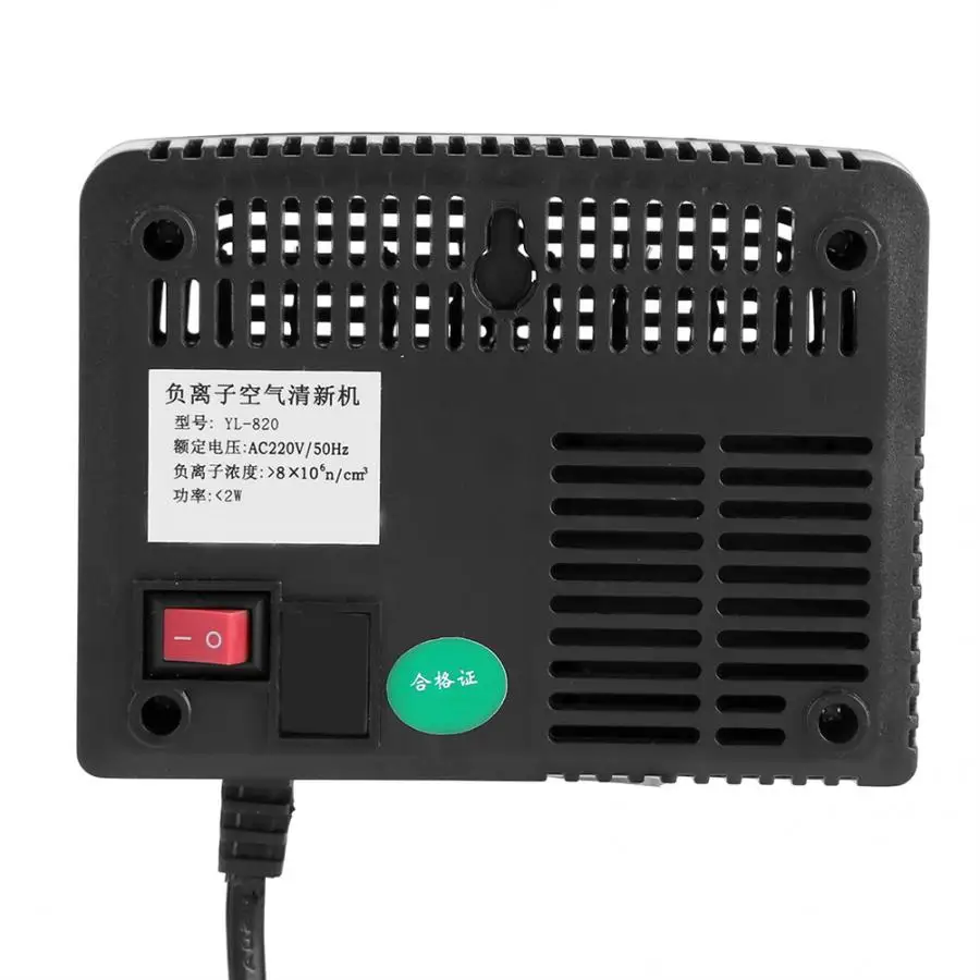 

100-130v Negative Iron Generator Intelligent Negative Ion Anion Generator Room Car Ionizer Air Purifier US Plug New