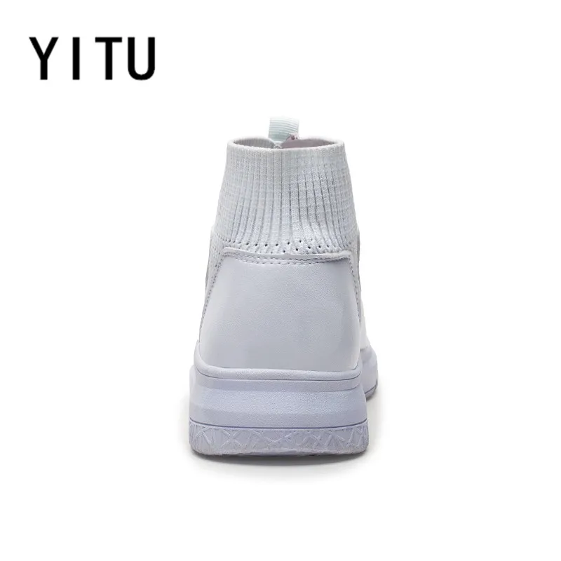 YITU Antumn прибытие Для мужчин прогулочная обувь дышащие Нескользящие волокна Flyknit кроссовки Бег туризма Уличная обувь