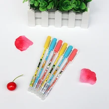 6 шт./лот стираемая гелевая ручка черные и синие чернила 0,38 мм пластиковая цветная термо стираемая креативная волшебная ручка офисные школьные принадлежности