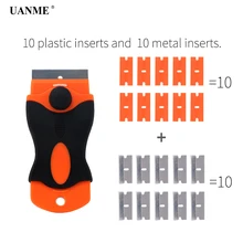 UANME, керамический скребок для стеклянной духовки, 1,5 дюйма, лезвие, пластиковая ручка, автомобильная пленка, наклейка, инструмент, нож для чистки, 20 шт., лезвие