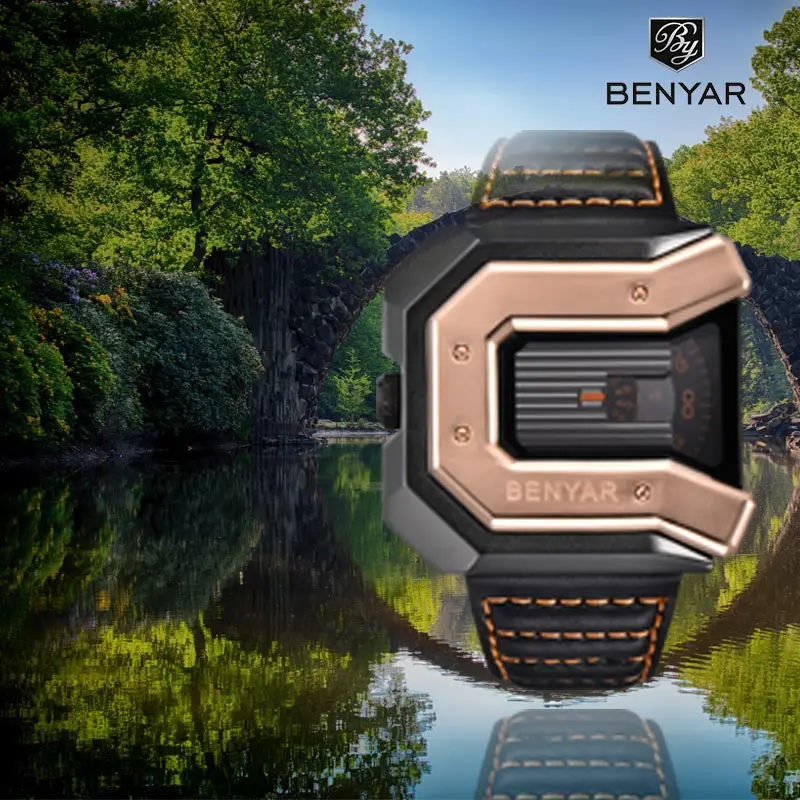 

BENYAR Relogio Masculino Men's Watches Casual Fashion Brand Gold / Military / Sports / Watch Waterproof Leather Strap Simple