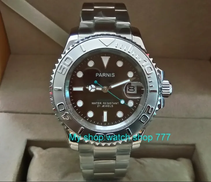 41mm parnis gray dial Sapphire crystal 