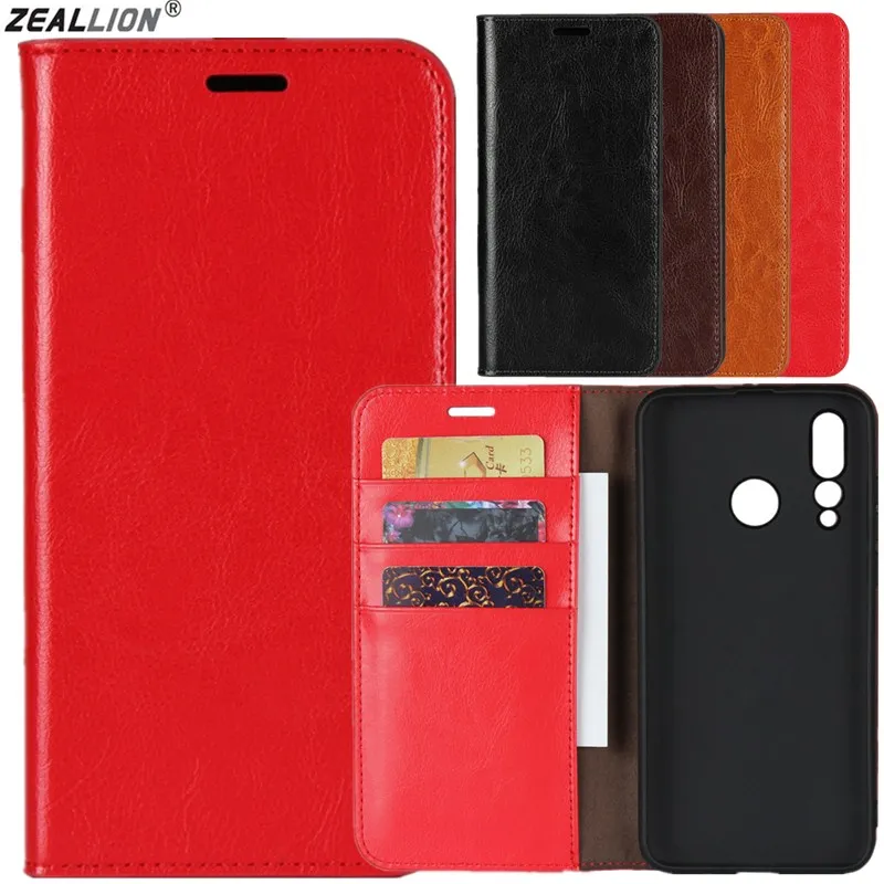 Чехол-книжка ZEALLION для Huawei P20 P30 Pro P8 P9 Lite P10 Mate 20 10 8 9 Nova 2i 3e из натуральной кожи Crazy Horse