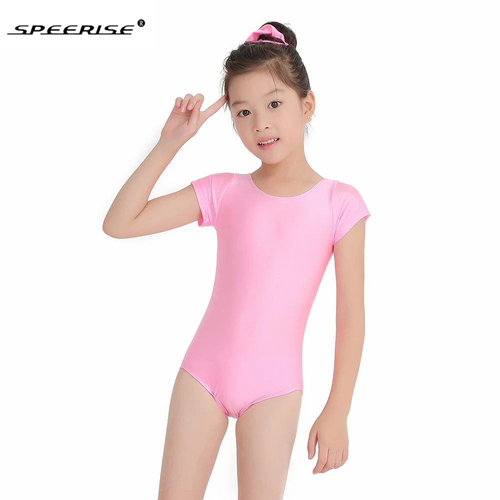 

SPEERISE Girls Cap Short Sleeve Leotard Ballet Spandex Unitard for Kids Youth Children Gymnastic Leotards Belly Dancing